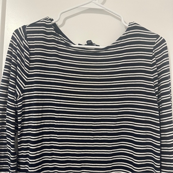 Tommy Hilfiger 3/4 Sleeve Blue White Striped Boat Neck Shirt Size Small Women’s - Picture 5 of 10